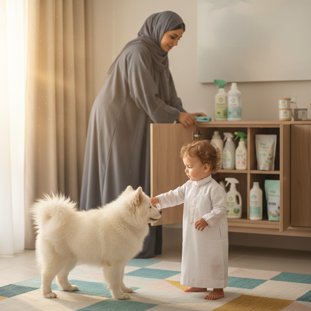 كيف تختار مواد التنظيف الآمنة على الأطفال والحيوانات الأليفة؟