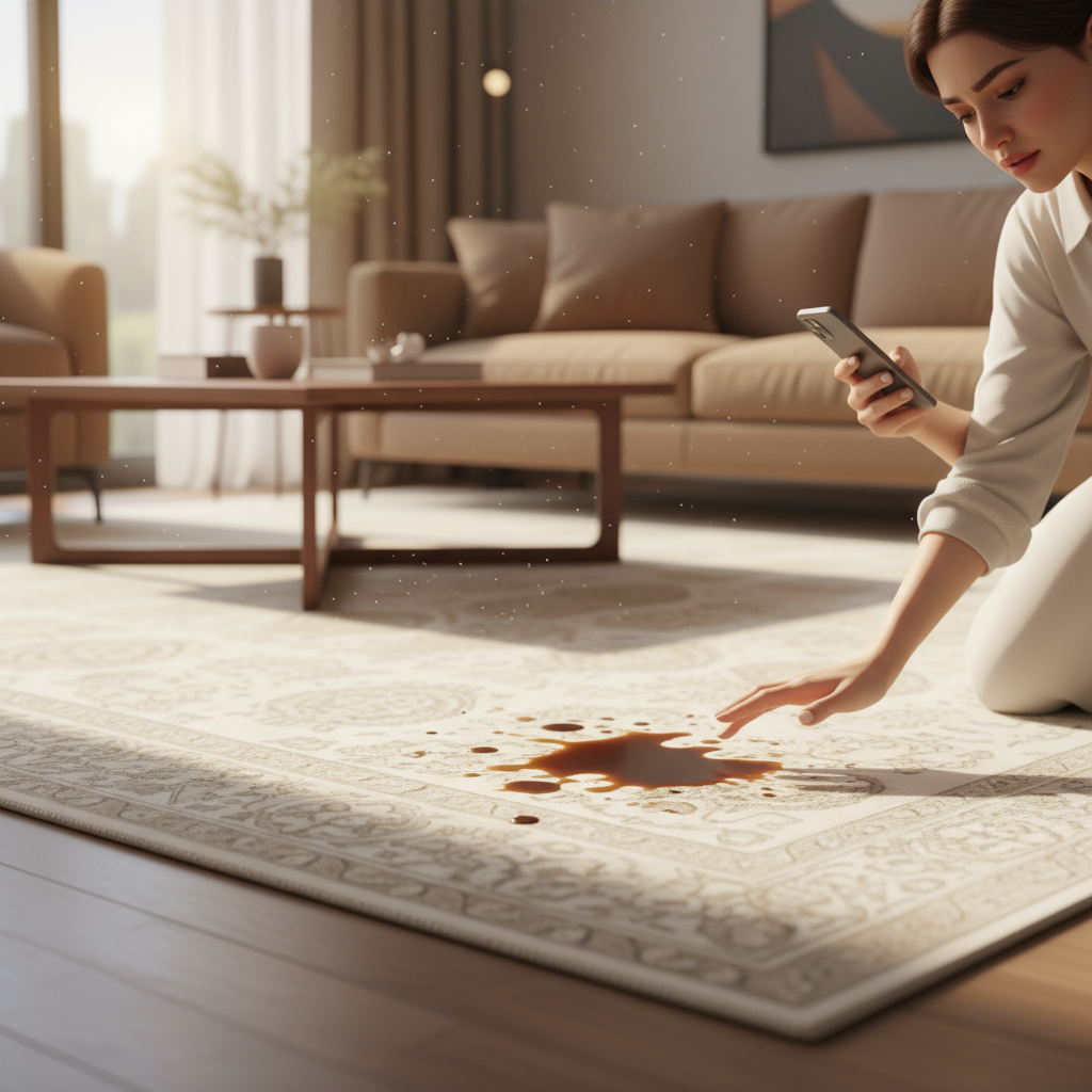 هل يمكن إزالة بقع القهوة الصعبة من السجاد والمفروشات بشكل كامل؟
